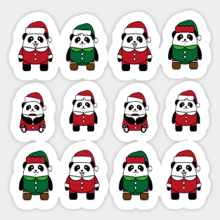 Christmas panda Sticker